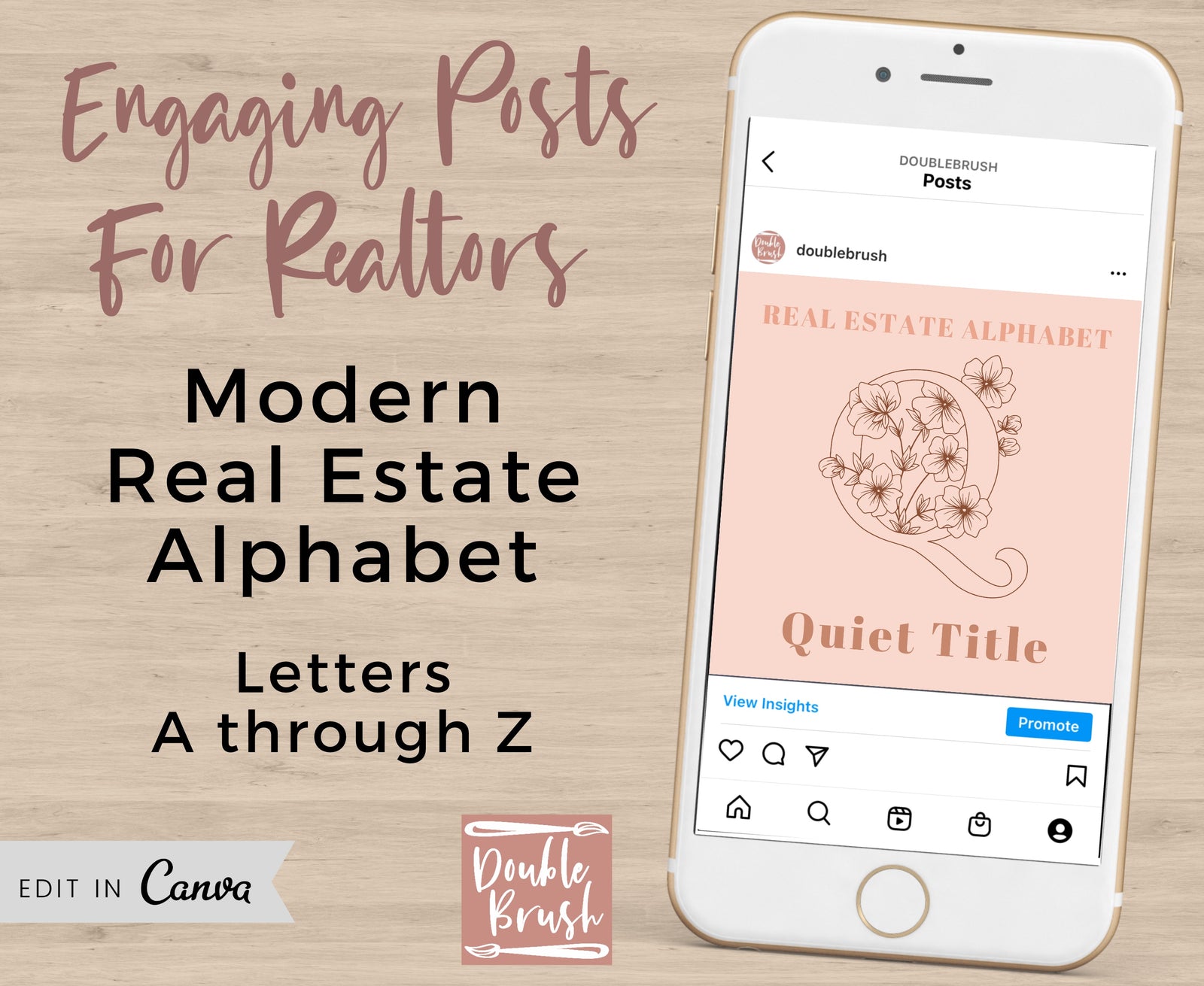 Boho Alphabet Real Estate Templates, Stories Reels Facebook Instagram
