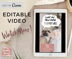 Funny New Home Dog Video for Real Estate Marketing, Canva Video Template