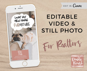 Funny New Home Dog Video for Real Estate Marketing, Canva Video Template