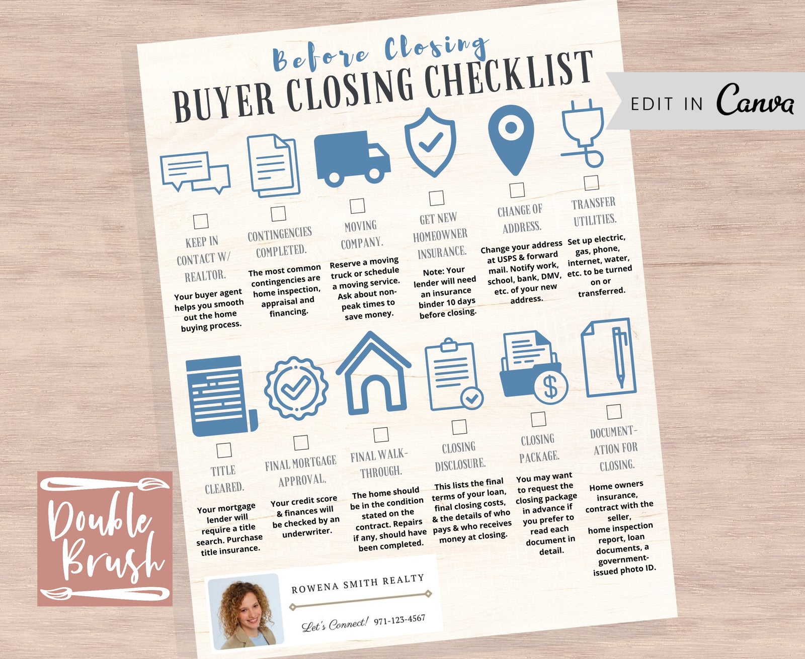 Buyer Closing Checklist, Real Estate Home Buyer's Checklist Template