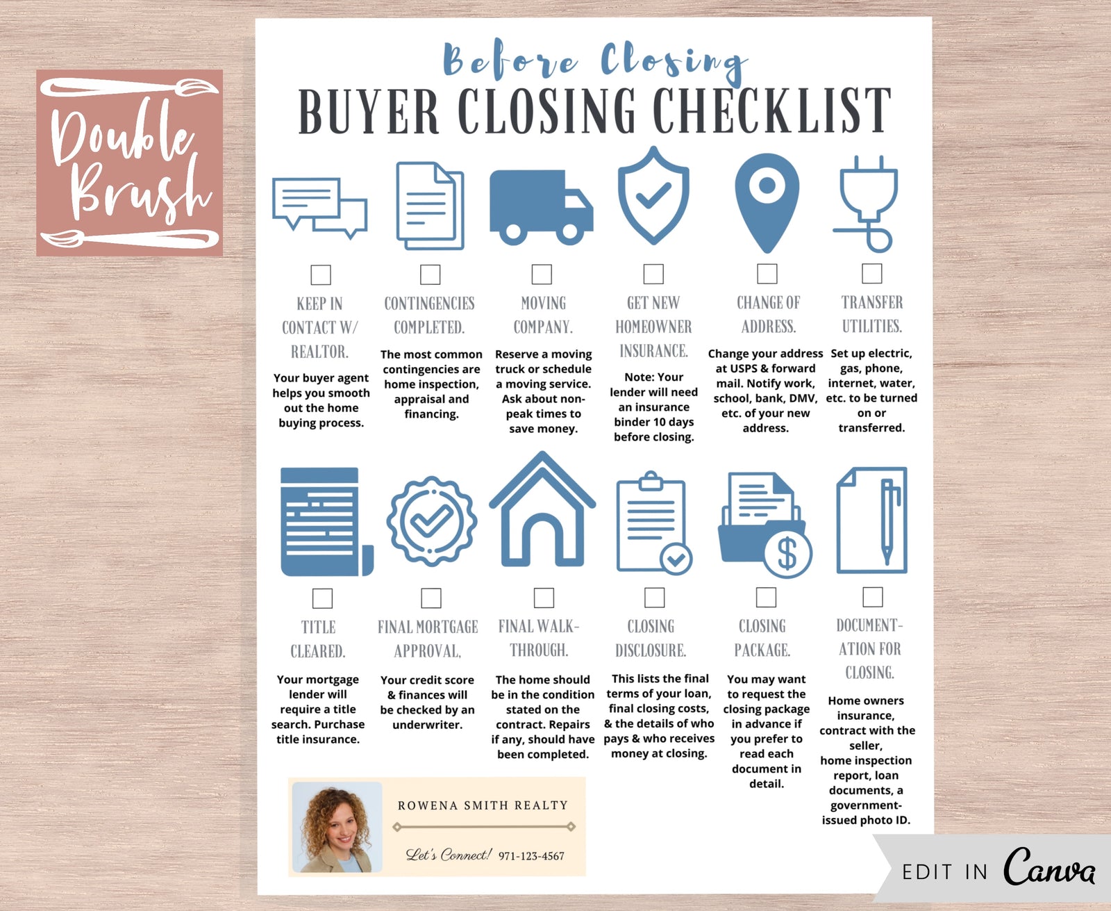 Buyer Closing Checklist, Real Estate Home Buyer's Checklist Template