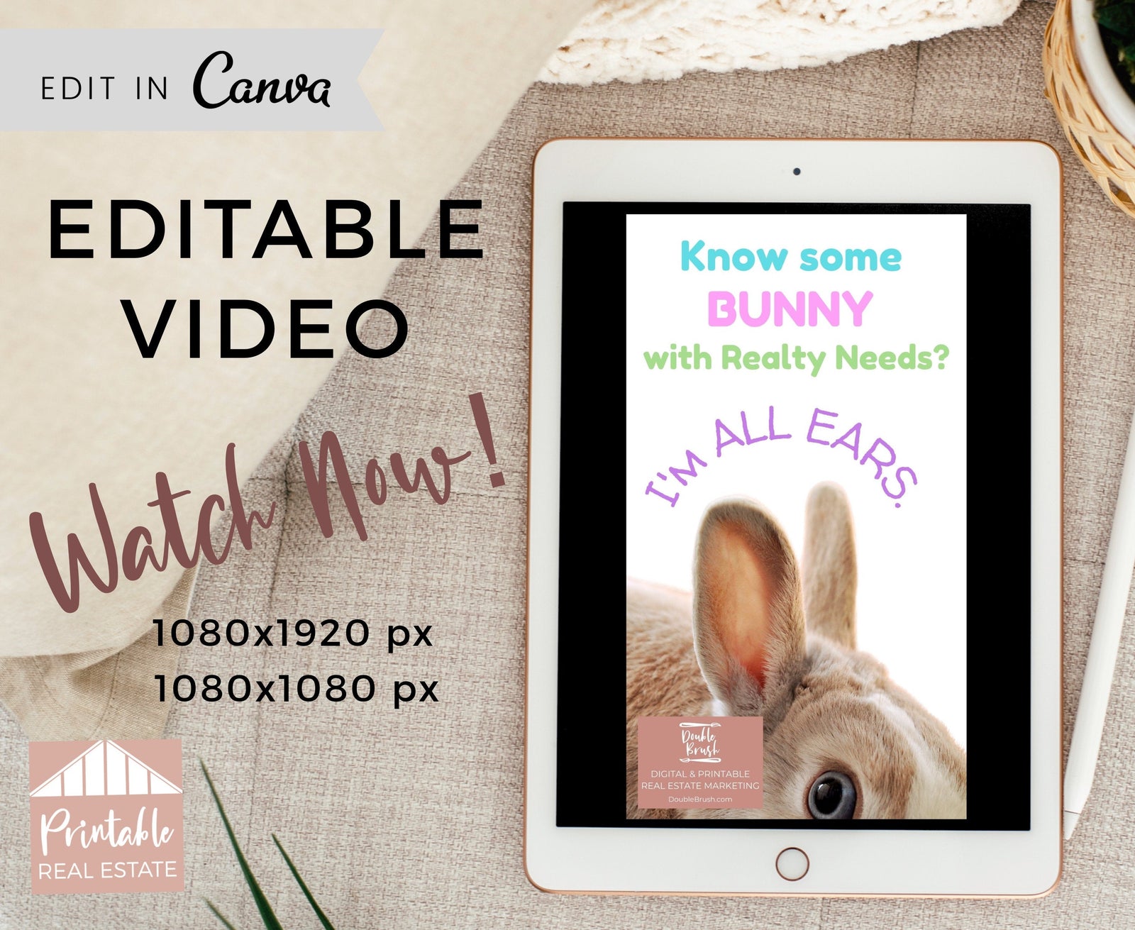 Easter Bunny Rabbit Real Estate Marketing Video Template