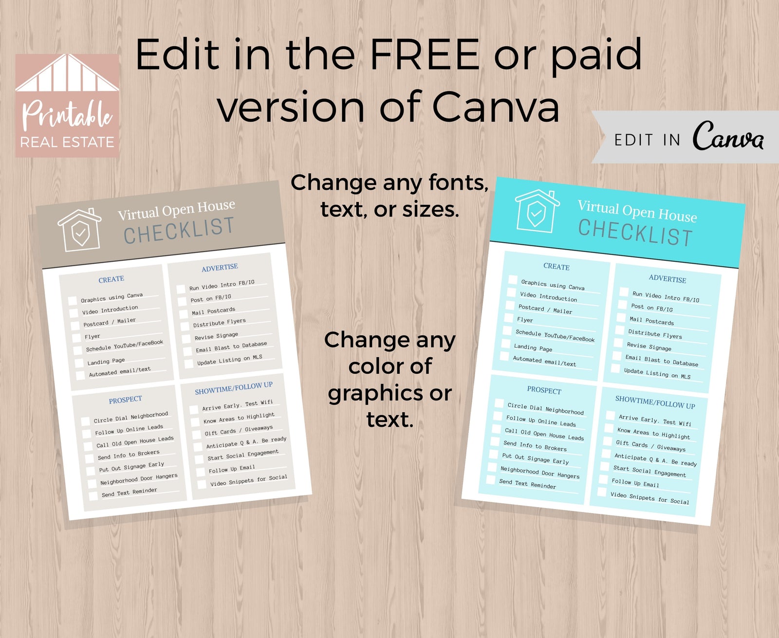 Virtual Open House Checklist, Zoom Real Estate Video Checklist, Realtor Marketing Social Media Open House, YouTube, Google, Facebook SPF012