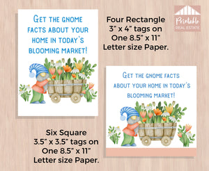 Summer Pop By Tags Realtor, Real Estate Pop By Template, Gnome Home Real Estate Farming Marketing, Real Estate Gift Tags Home Update PBS013