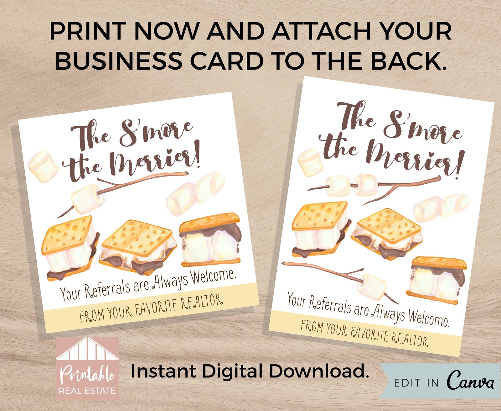 S'mores Real Estate Client Thank You Referral Pop by Tags Template